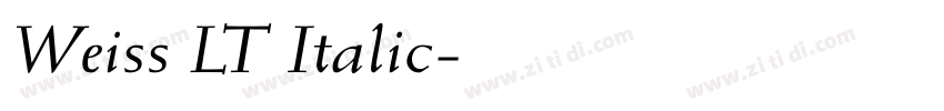 Weiss LT Italic字体转换